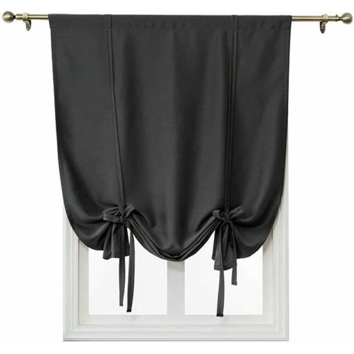 ESLIR Store Romain Avec Passants, Rideaux De Cuisine Transparents, Voilage Moderne, Beige, 120 X 155 Cm, 1 Pièce