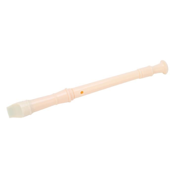 Lot 3 Flûtes à Bec Plastique Pour Enfants 8 Trous - Blanc Bleu Rose Avec Tige Nettoyage