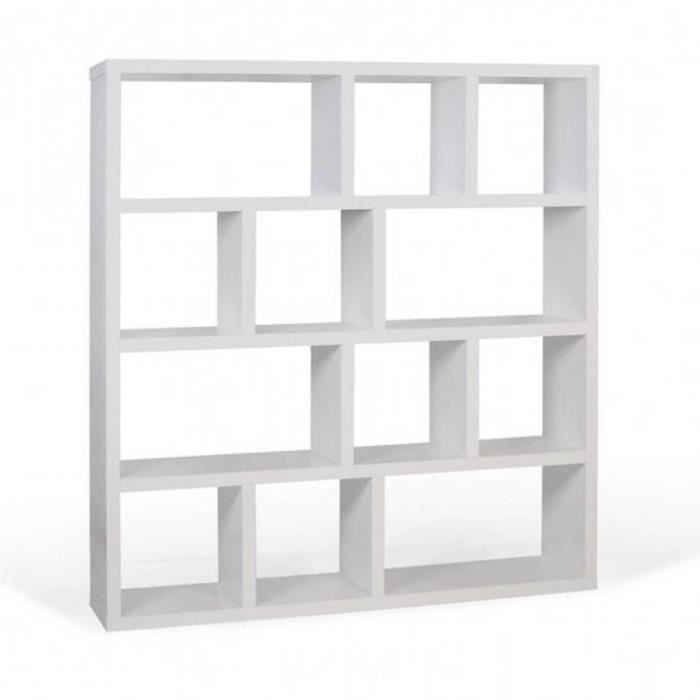 Berlin Bibliotheque Etagere Blanche Marron Bois Inside75 Achat Vente Bibliotheque Berlin Bibliotheque Etagere