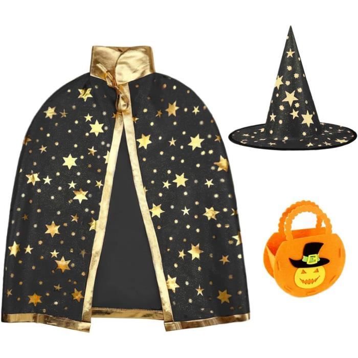 Zilead Costume De Magicien Pour Enfants, Costumes D'Halloween, Manteau De Magicien Avec Chapeau