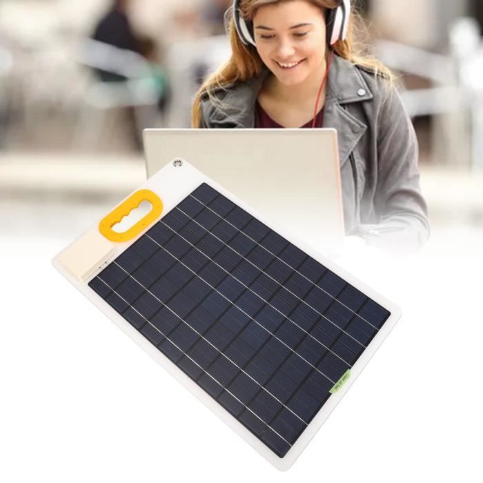 Panneau Solaire Portable 10W 5V USB - Chargeur Monocristallin Compact Pour Téléphone, Tablette, Camping, Randonnée