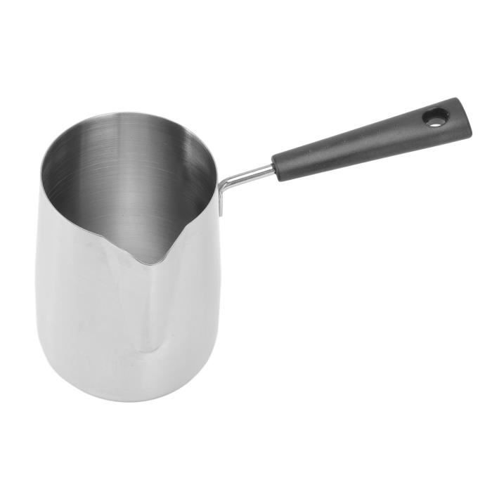 Pichet à Lait En Inox Pour Latte Art 400ml - Mousseur à Lait Manuel, Bec Verseur Précis Pour Café