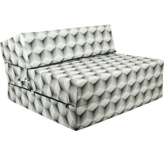 Matelas pliable - Cube - 90x200 cm - Doux - Anti-allergique - 1 place