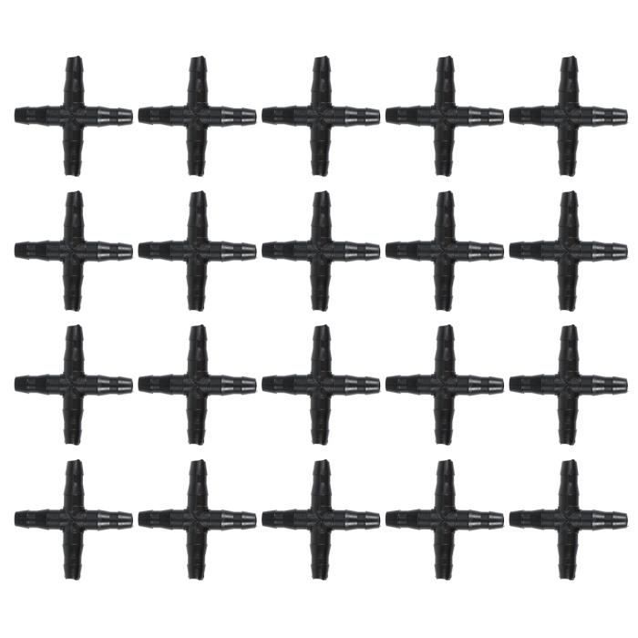 Fdit 50 pcs Tee Joint Tuyau Connecteurs Micro Drip Syst/ème Dirrigation Tuyau Connecteurs Arrosage Jardin Goutteurs