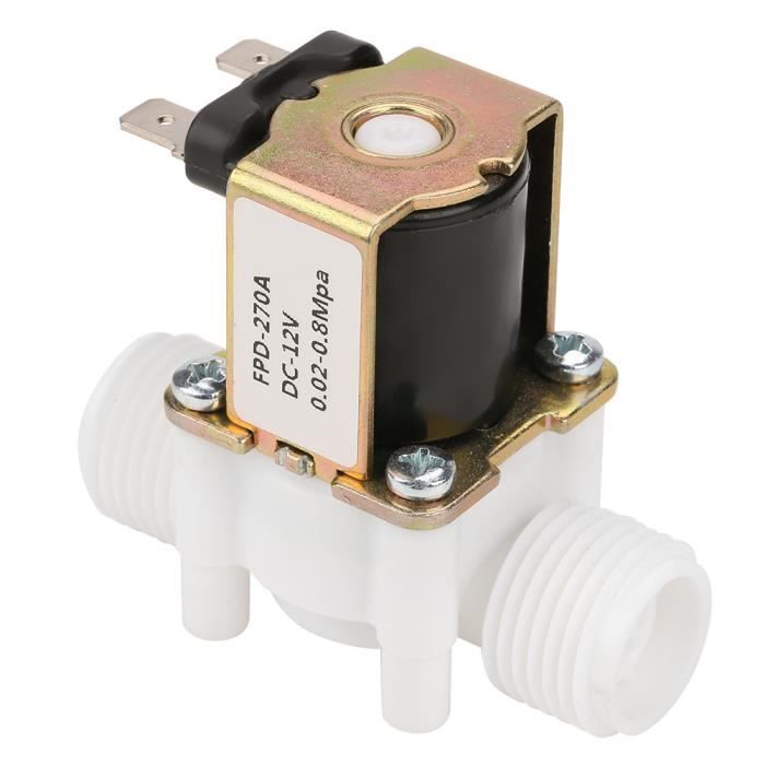 WEI Vanne D'eau électrique Laiton DN15 G1/2 électrovanne électrique D