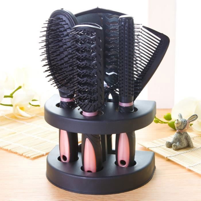 Lot de 5 peignes à cheveux avec miroir et support