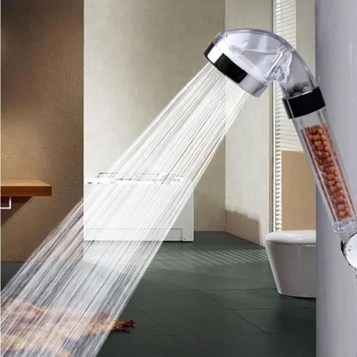 Pommeau Douche Spa Multifonction Tourmaline Germanium Eco Purifie