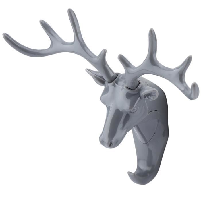 Support Livre En Forme De Tête De Cerf - Set De 2 Pièces - Style Chalet Alpin - Peint à La Main