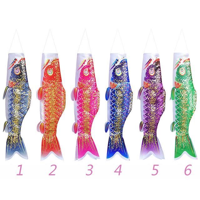 Drapeau De Carpe Japonais Ulable - 5 Couleurs - 70x13,5cm - Koinobori Style Japonais - Décoration Extérieure Festive