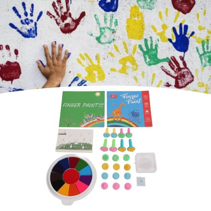 ABEIER Peinture lavable pour enfants, peinture au doigt non toxique