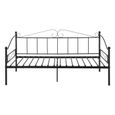 IPOTIUS Cadre de lit Simple pour Adults Enfants, 90 x 190cm - Noir-1
