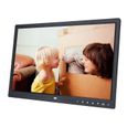 Cadre photo numérique 15 pouces Grand écran 1280*800 HD avec télécommande (Noir) En Stock SIE-1