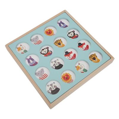 Jeu de Mémoire en Bois Montessori Éducatif Jouet Enfants 6 Cartes Recto-verso 