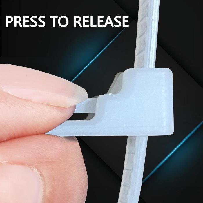 Collier de Serrage Plastique Réutilisables 150mm x 4,8 mm, Colliers — free download