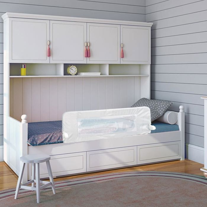 Barrière de lit Extra large Safetots Wit 140 cm de large x 50 cm de haut, barrière de
