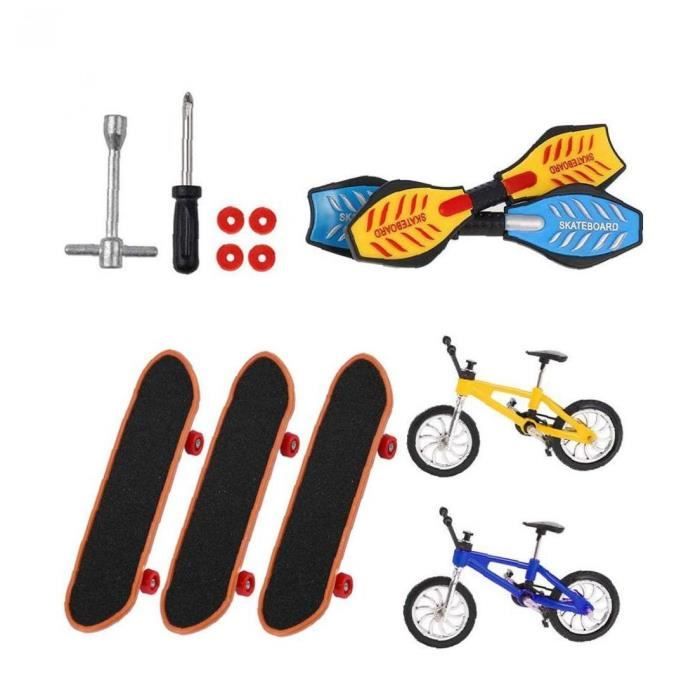 QINIFIFY Skateboard à Doigts, 6 Pièces Finger Skateboards Deck Truck Mini Planch