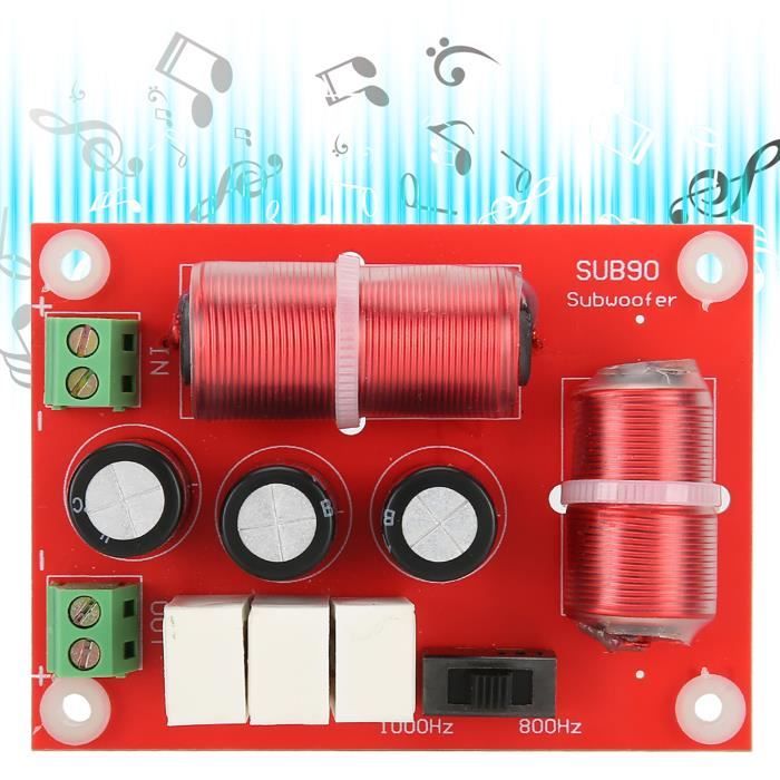 WEAH-228 Diviseur De Fréquence 2 Voies 180W – Crossover HiFi Pour Haut-Parleurs Basses/Aiguës Bricolage Audio