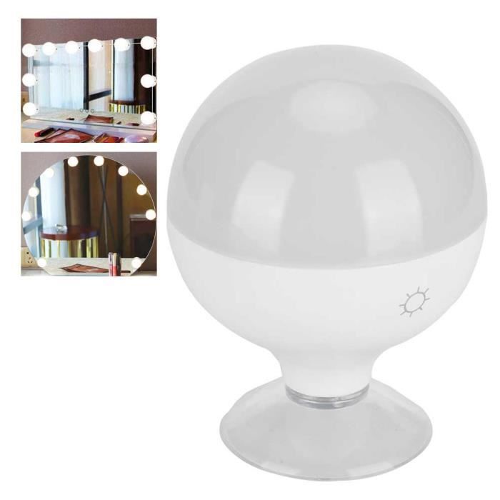 Lumière LED Coiffeuse Sans Fil Rechargeable 5000mAh - 3 Couleurs Dimmable + Télécommande Timer, Ventouse Magnétique Miroir Salle De Bain Maquillage