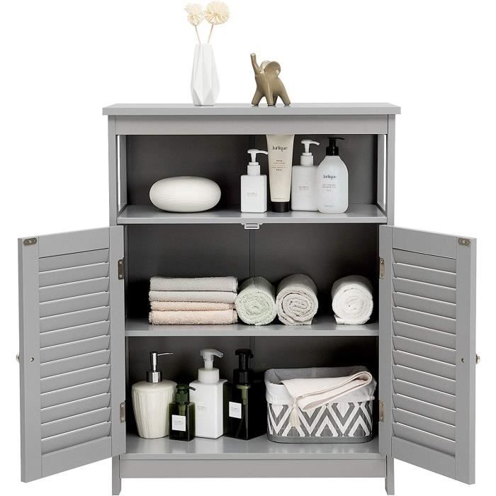 RELAX4LIFE Meuble de Salle de Bain Mural avec Étagère 3 Niveaux, Armoire de Toilette Grande Capacité avec Miroir, Convient pour Salle de Bain, Chambre, Salon, 56,5 x 13,5 x 58 cm
