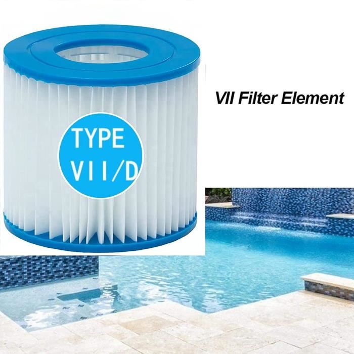 2Pcs Cartouche filtre, élément filtre de piscine en papier de remplacement  pour pompe de filtration de piscine Bestway VII & Intex D - Cdiscount Jardin