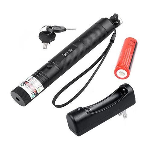 Pointeur Laser Bleu Réglable - Avec Piles Et Chargeur, Puissance 1mW, Classe 1, Neuf Sous Blister