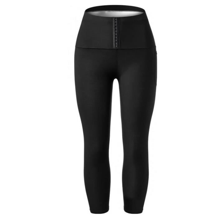 Legging Sport Sauna Taille Haute - Pantalon Transpiration Femme Pour Fitness, Yoga Et Perte De Poids | Effet Ventre Plat