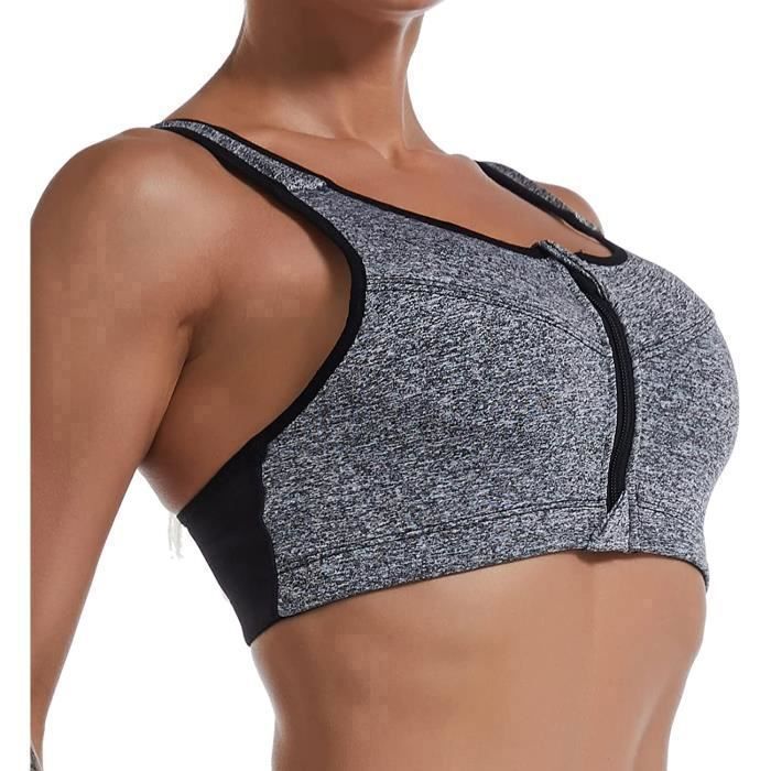 Lot de 2 soutiens-gorge de sport DryMove🅪 - Noir/mauve ancien - FEMME