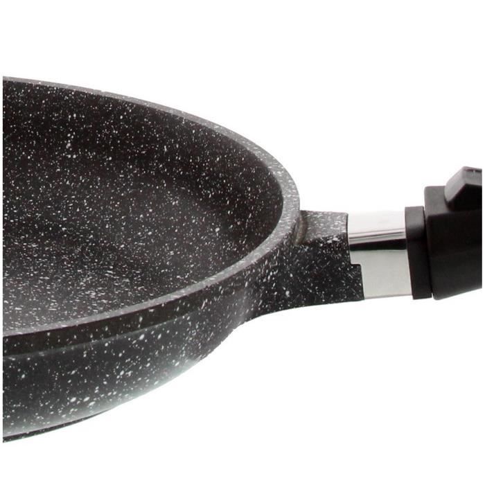 Pradel Excellence Volna Wok 32 Cm Pierre – Manche Amovible, Sans PFOA, Induction