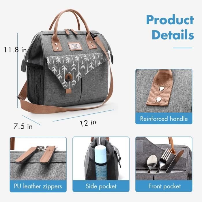 Sac isotherme Lunch Bag Pique Nique Umami 4 L Bleu rayé