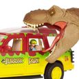 Jurassic World Legacy - T-Rex Voiture (1 dinosaure + 1 figurine)-3