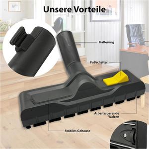 Brosse De Sol Pour Aspirateurs Kärcher WD3/WD4/WD5/WD6 - 32/35 Mm, Lèvre Caoutchouc, Pour Sols Durs - 6
