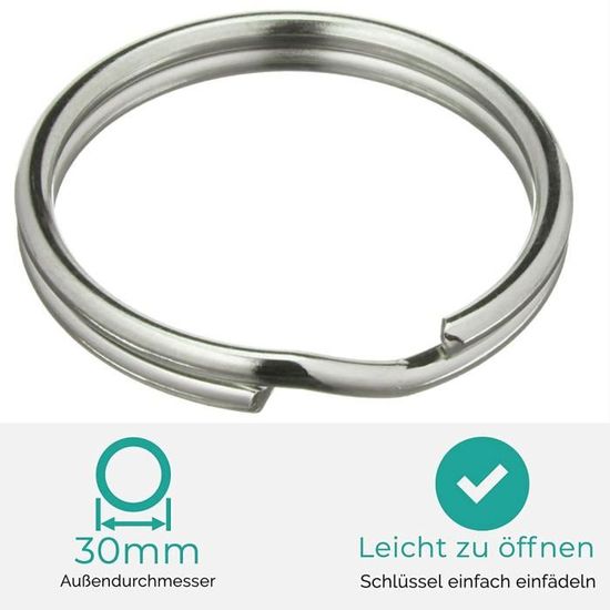 Veemoon Lot De 200 Porte-clés Ronds En Métal Bronze Rétro 25