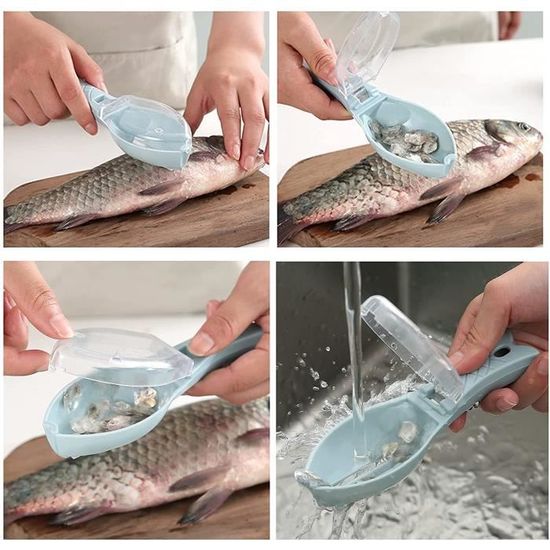 3 pièces écailleur à Poisson gratter Ecaille de PoissonPratique ecailleur a  Poisson Grattoir à écailles de Poisson Grattoir à [12] - Cdiscount Maison