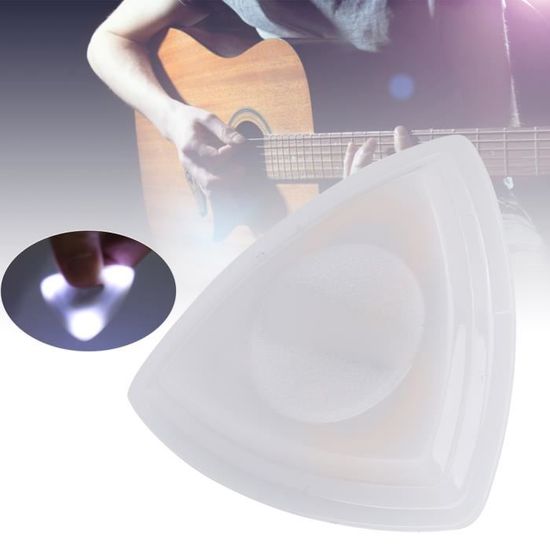 Vvikizy médiator de guitare LED Médiator de guitare lumineux avec