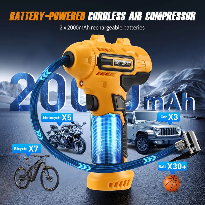 Compresseur 12V Haute Performance – 150 PSI, 20A Pour Voiture, Bateau, Camion