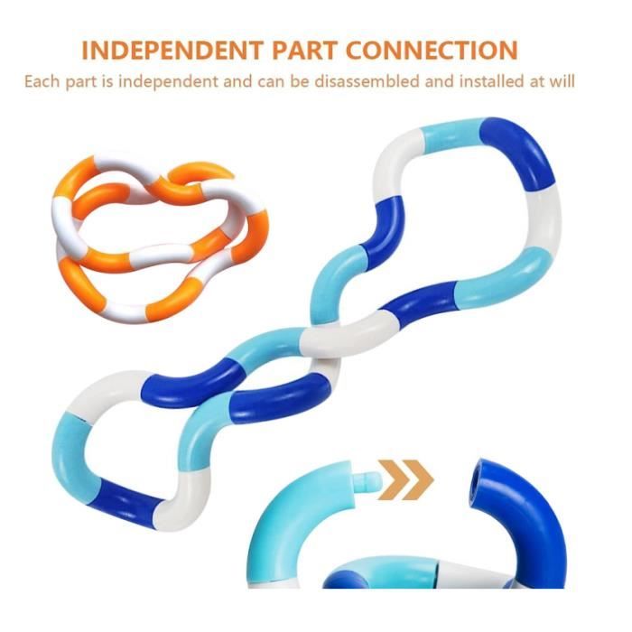 Jouet de décompression torsadé - Main Tangle Toy - 6 PCS - Plastique - Soulagement de l'Anxiété - Jeux - Jouets