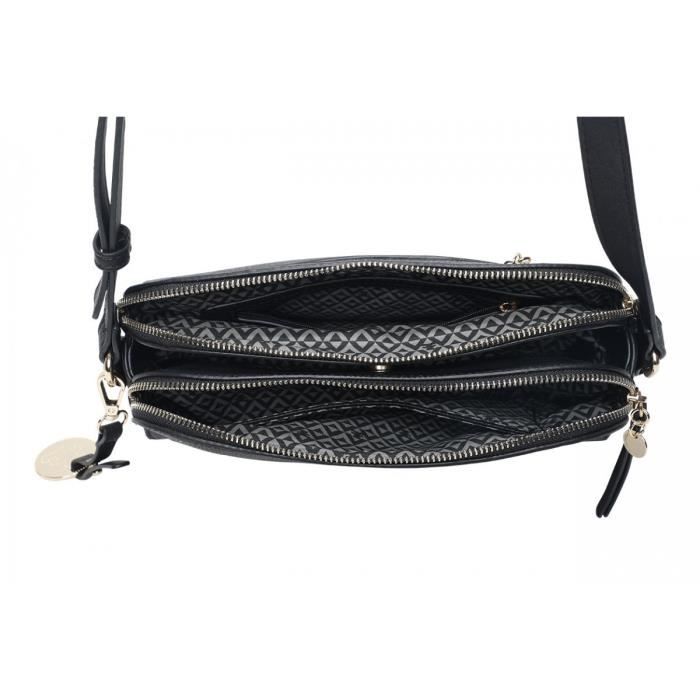 Sac bandoulière LULU CASTAGNETTE ORSO TU Noir Synthétique Peut  contenir un format A4