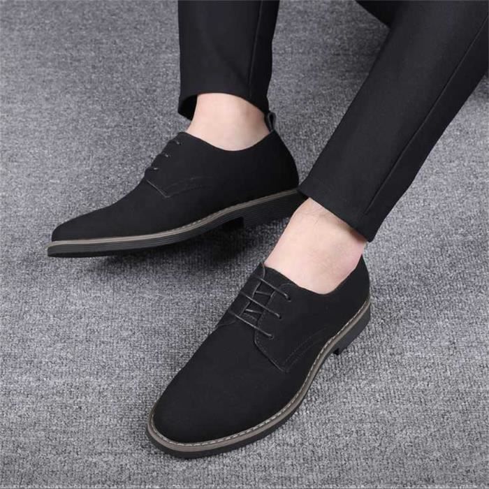 Chaussures Homme Nubuck Noir Lacets Richelieus Leger Grande Petite Taille 38 48 Noir Cdiscount Chaussures