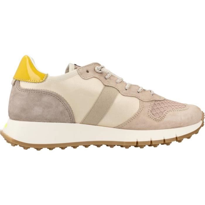 マロン　8 Basket Femme - CETTI - 133958 - Suède - Marron - Lacets