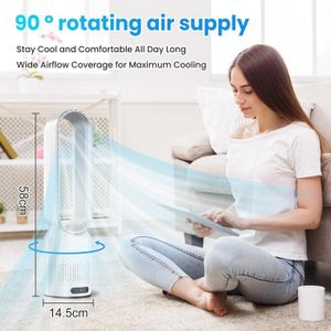 Ventilateur Sans Pales Silencieux 60 Cm - Oscillation 90° - 8 Vitesses - Classe A