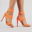 sandales a talons orange