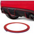 Profil Adhésif pour Pare-Chocs Postérieur Fiat 500 Abarth, Rouge-0
