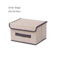 Micck Non Tisse Boite De Rangement En Tissu Avec Couvercle Sans