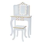 Coiffeuse enfant en bois table maquillage miroir éclairage tabouret Fantasy Fields Teamson TD-11670ML