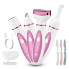 GPFUOEA Rasoir Electrique Femme - 4 en 1 Indolore Corps Tondeuse Pour Bikini, Visage, Sourcils, Nez, Aisselles - USB Rechargeable