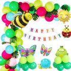 MMTX Décoration Anniversaire Ballon Filles Fête Anniversaire Ballon Enfant Anniversaire Déco Abeille Papillon Ballons Ensemble Fourn