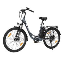 Vélo de Ville Électrique Touroll B1 - Moteur 250W -Batterie 15,6 Ah - Vitesse Max 25 km/h - Shimano 7 Vitesses - Pneu 26 x 1.95"