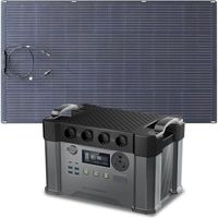 ALLPOWERS S2000 Pro Station d'alimentation portable avec panneau solaire monocristallin flexible de 200W, batterie 1500Wh 2400W,