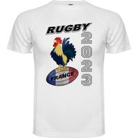 T-shirt "RUGBY FRANCE 2023" | Tee shirt blanc coupe du monde de rugby 2023 du S au XXL