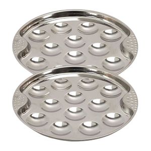 Zodiac 6284 Assiette Escargot 6 Trous En Acier Inoxydable - Plat Service Escargots